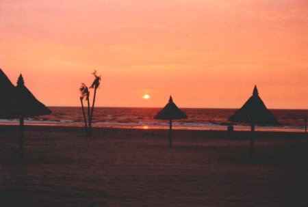 Zonsondergang strand