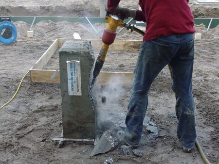 Betonpaal kop snellen Betonpaal kop snellen