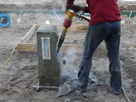 Betonpaal kop snellen